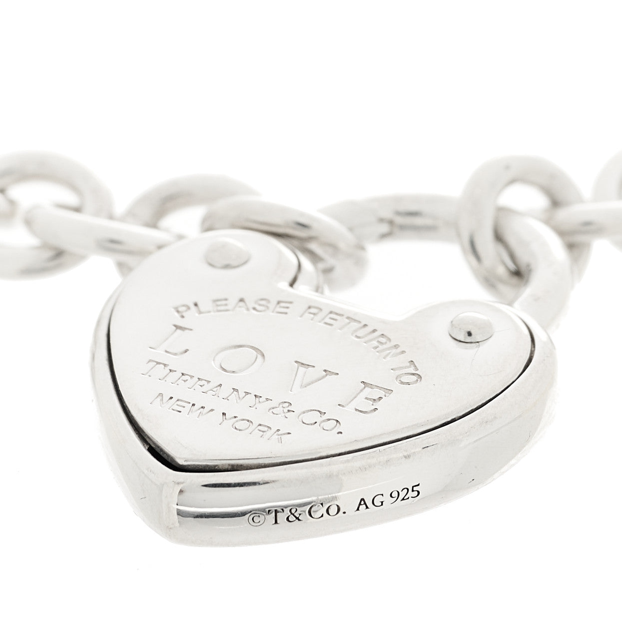 Tiffany Sterling Silver Return to Tiffany Love Lock Bracelet 3 of 3