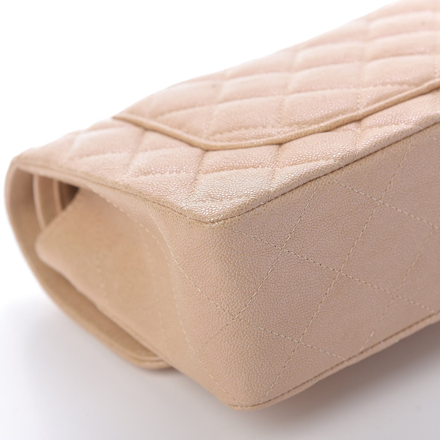 Chanel Iridescent Caviar Quilted Small Double Flap Beige 11 of 13