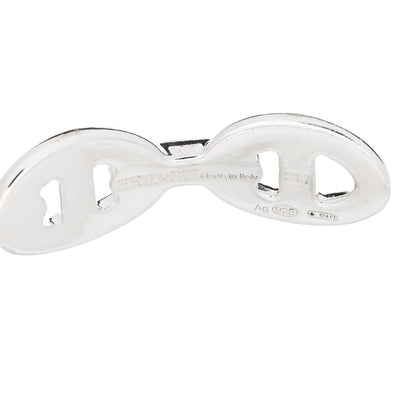Hermes Sterling Silver MM Chaine d'Ancre Enchainee Cuff Bracelet SH 4 of 4