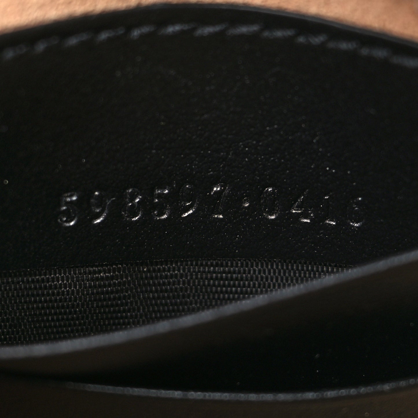Calfskin Matelasse Mini GG Marmont Crossbody Bag Black