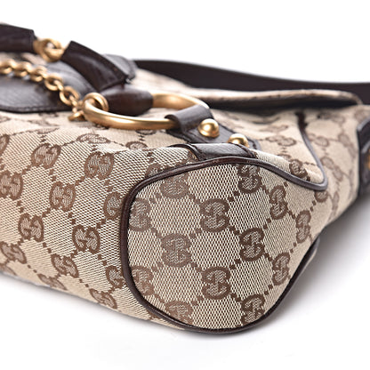 Gucci Monogram Horsebit Chain Flap Shoulder Bag Brown 9 of 10