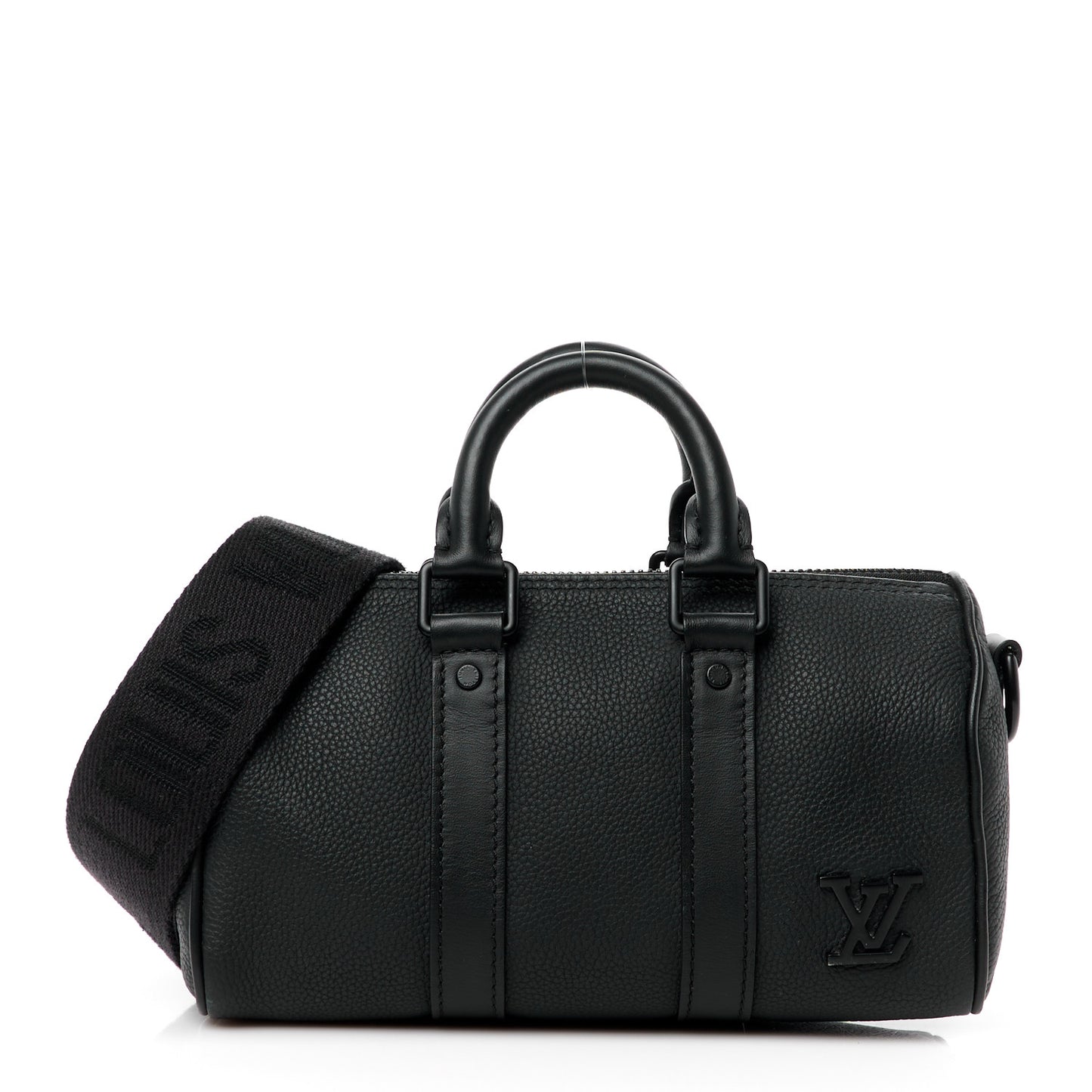 Grained Calfskin Aerogram Keepall XS Black