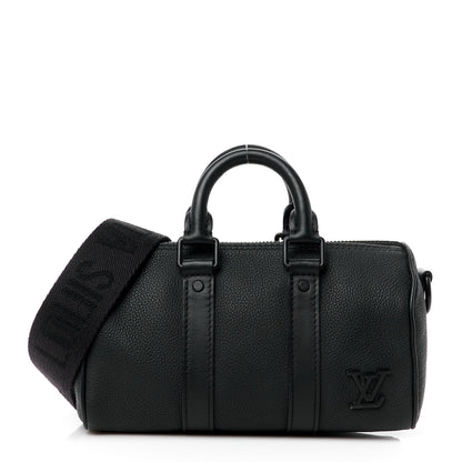Louis Vuitton Grained Calfskin Aerogram Keepall XS Black 1 of 11