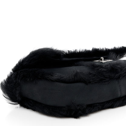 Chanel Suede Fur Quilted Flap Black 10 of 11
