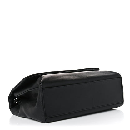 Saint Laurent Grain De Poudre Medium West Hollywood Monogram Fold-Over Black 4 of 16