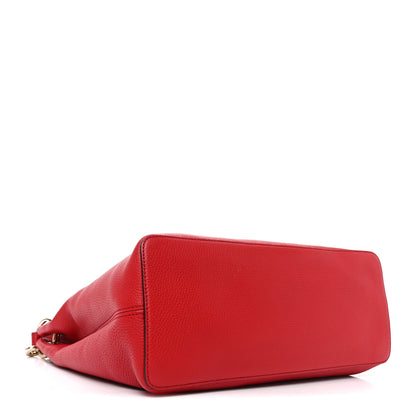 Gucci Pebbled Calfskin Large Soho Hobo Tabasco Red 4 of 10