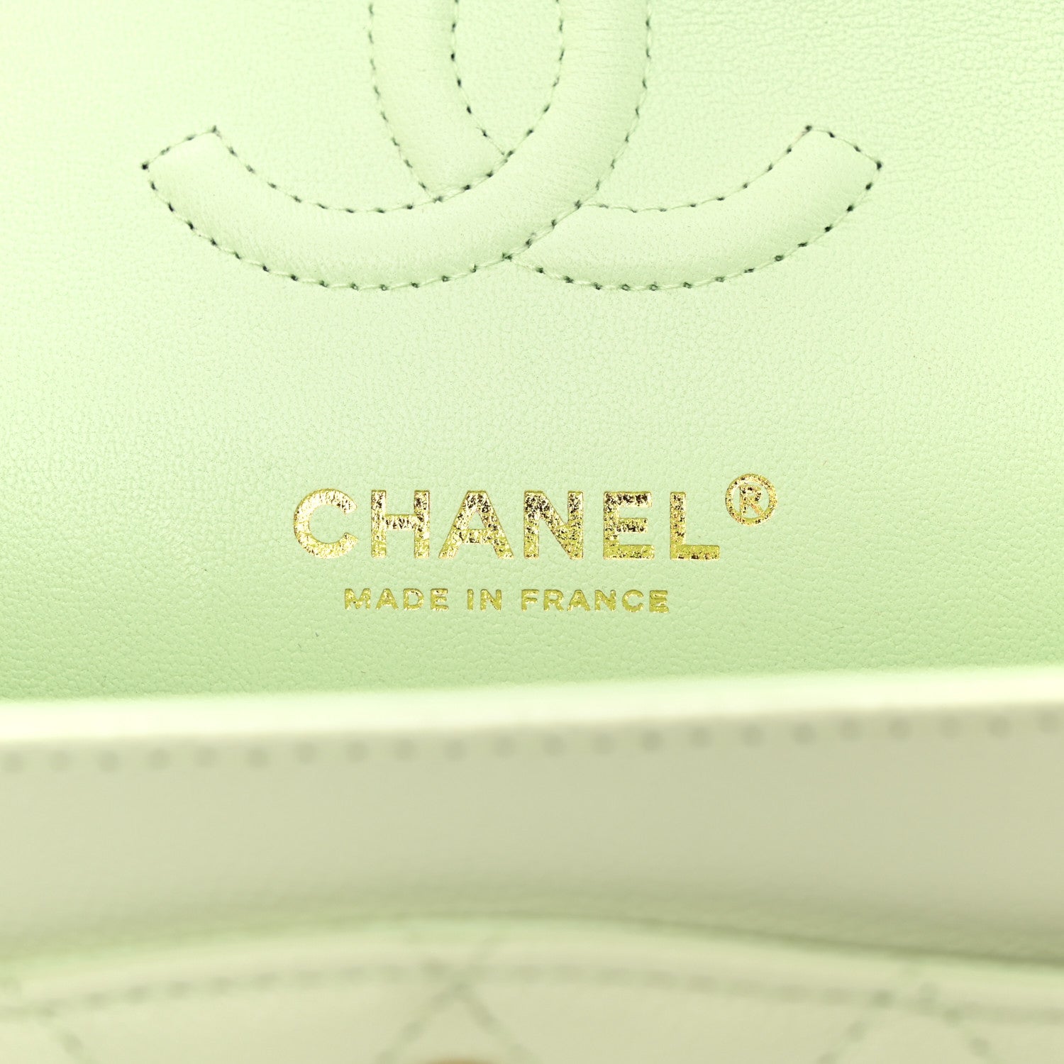 Chanel Caviar Quilted Small Double Flap Light Green 6 of 11