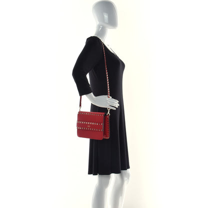 Valentino Garavani Vitello Rockstud Side Slip Crossbody Rouge Pur 3 of 20