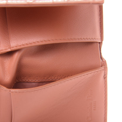 Christian Dior Patent Cannage Lady Dior Lotus Wallet Dark Coral 9 of 11