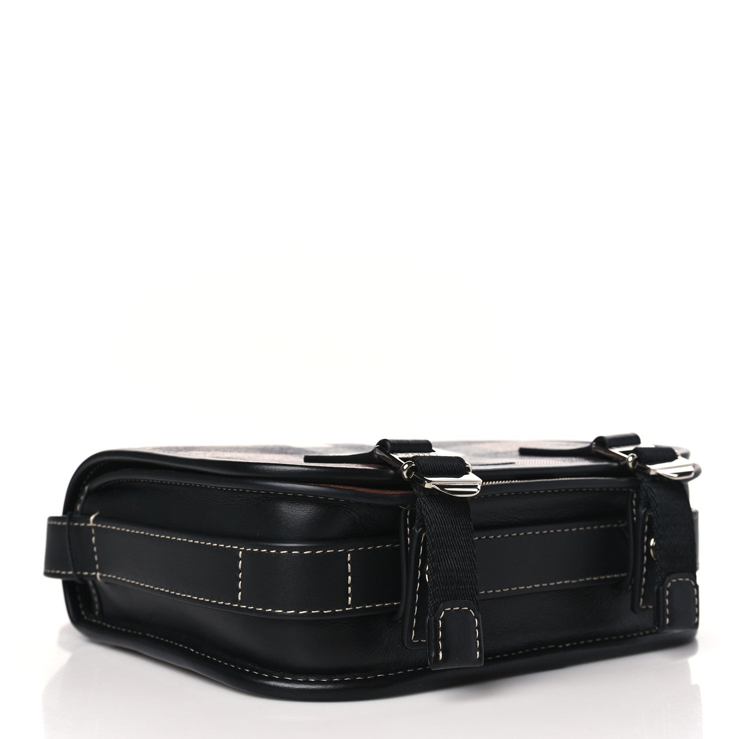 Burberry E-Canvas Giant Check Rider Crossbody Dark Cranberry 4 of 9