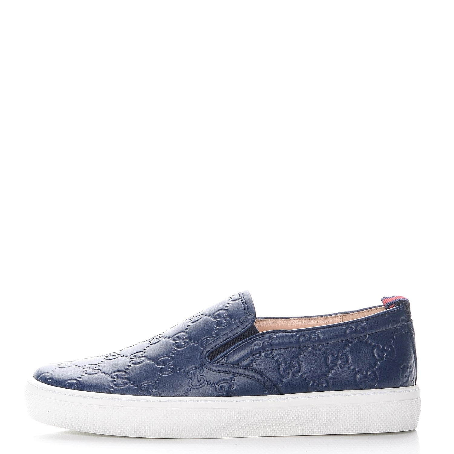 Gucci Guccissima Dublin Slip On Sneakers 39 Blue 1 of 10