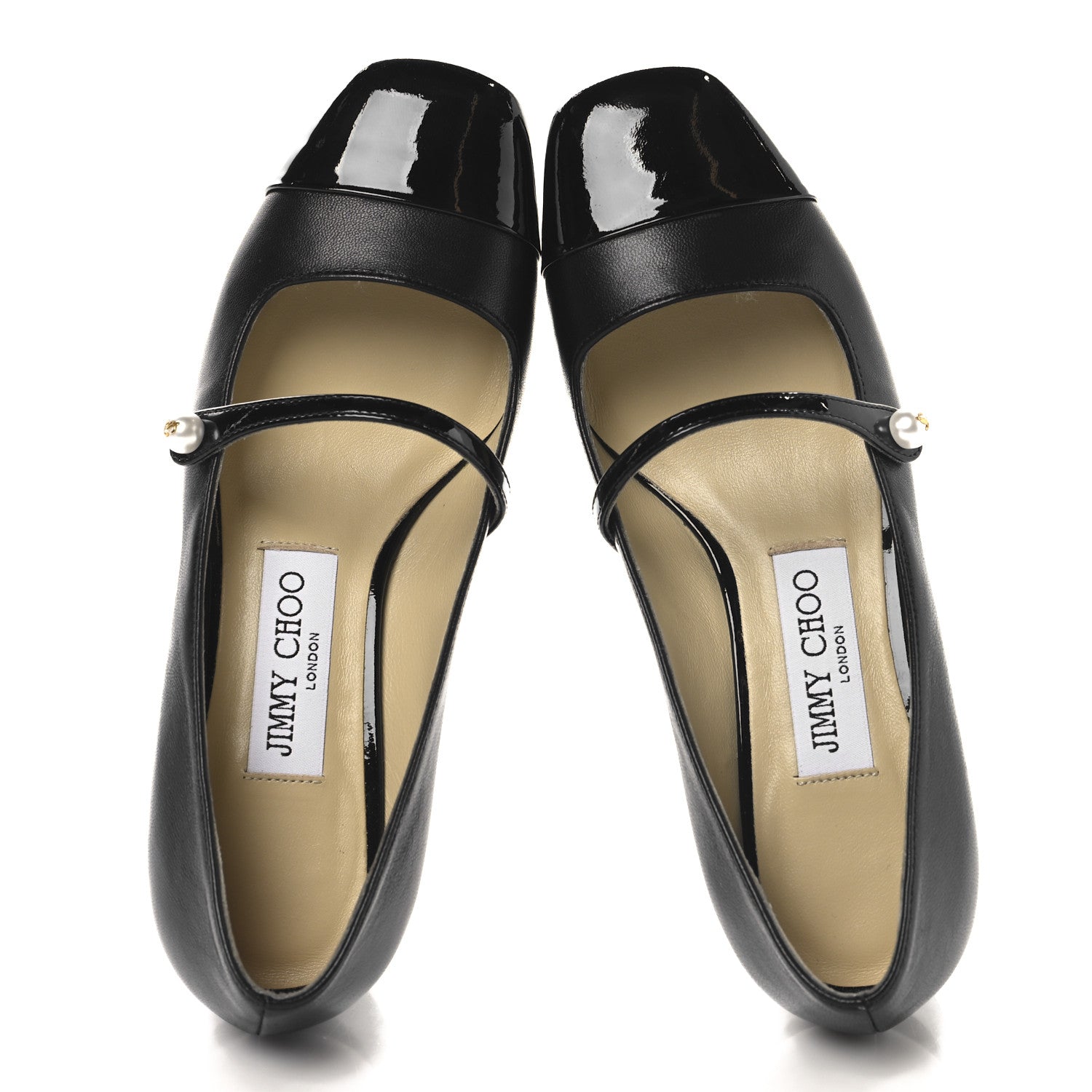 Jimmy Choo Nappa Patent Elisa 45 Mary Jane Flats 35 Black 2 of 9