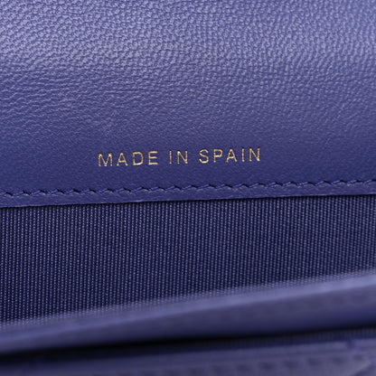 Chanel Goatskin Quilted Chanel 19 Small Flap Wallet Purple 7 of 8