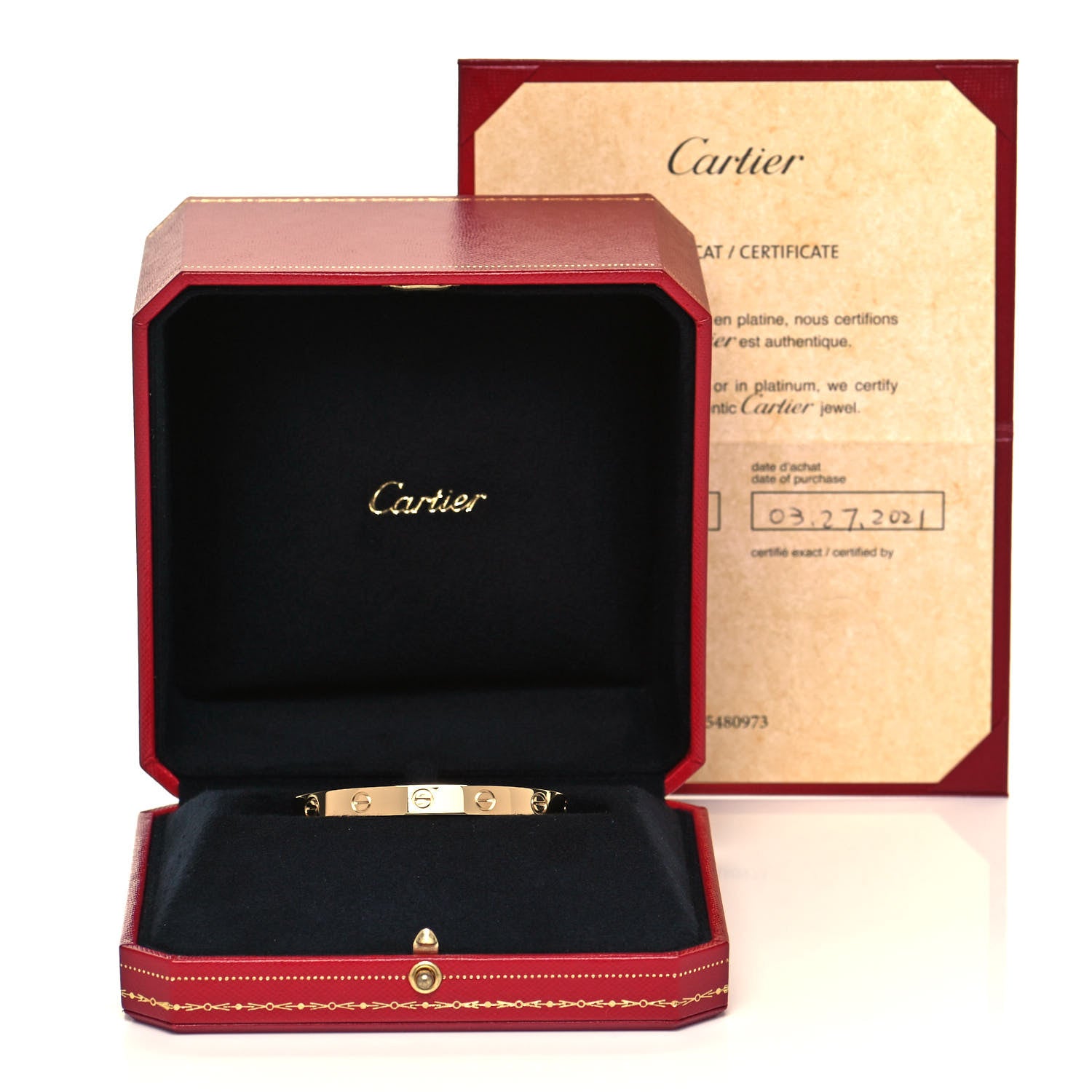 Cartier 18K Yellow Gold LOVE Cuff Bracelet 16 5 of 5