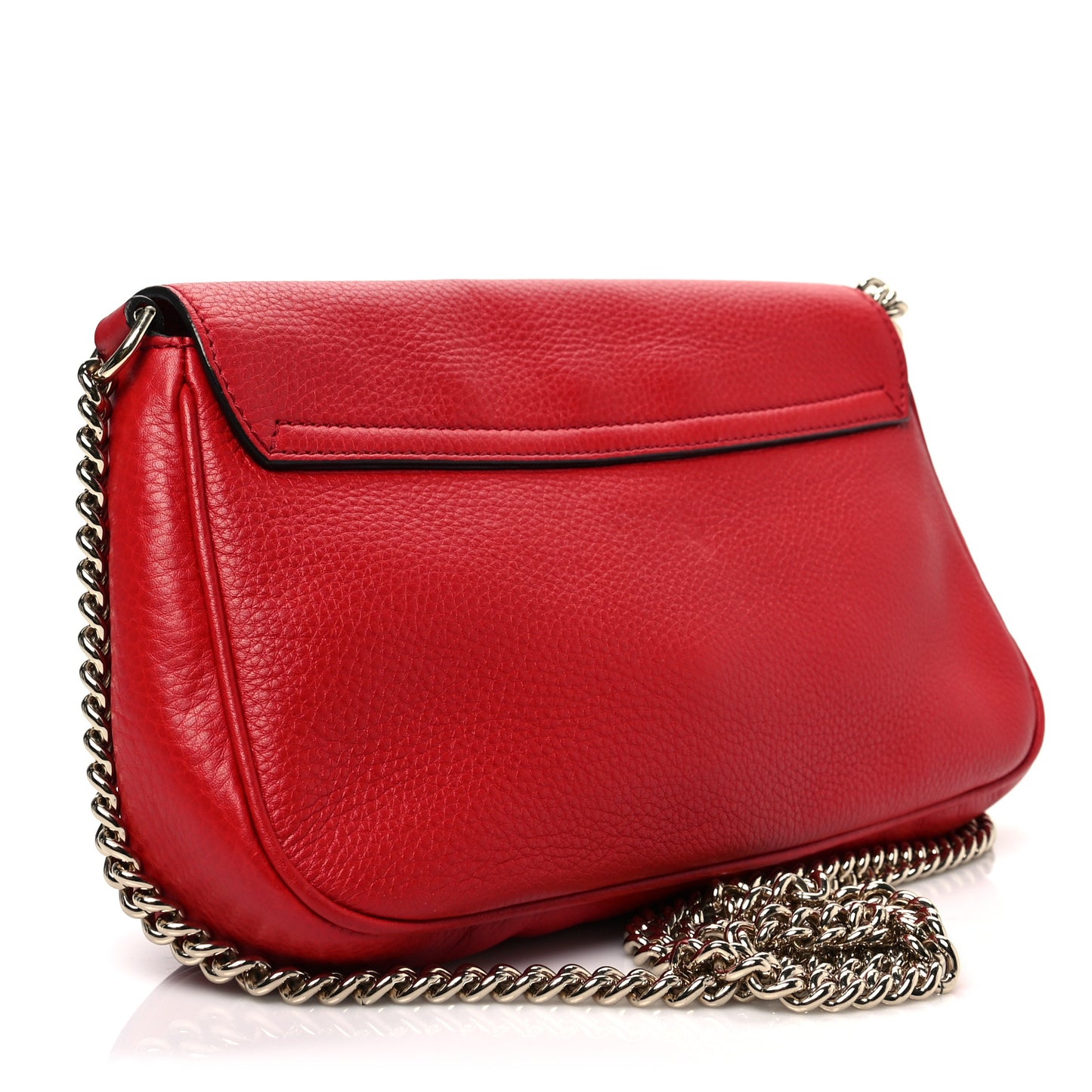 Pebbled Calfskin Medium Soho Flap Crossbody Tabasco Red
