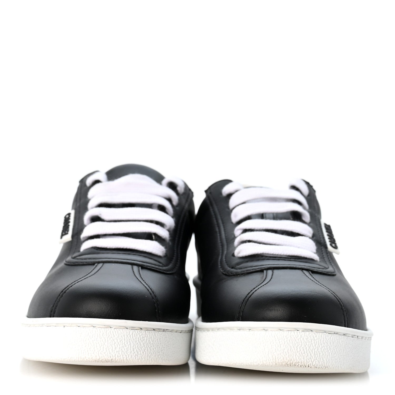 Chanel Calfskin CC Womens Sneakers 38.5 Black 3 of 10