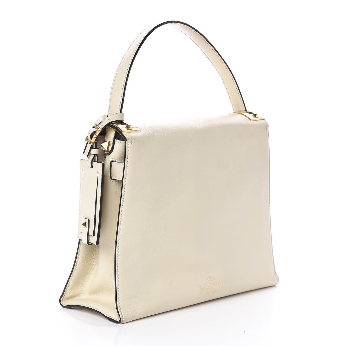 Vitello Medium My Rockstud Frame Bag Light Ivory