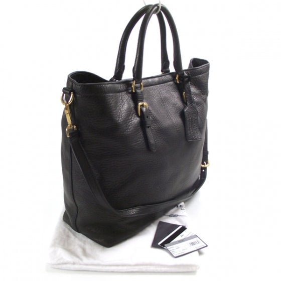 Prada Vitello Daino Satchel Black 3 of 12