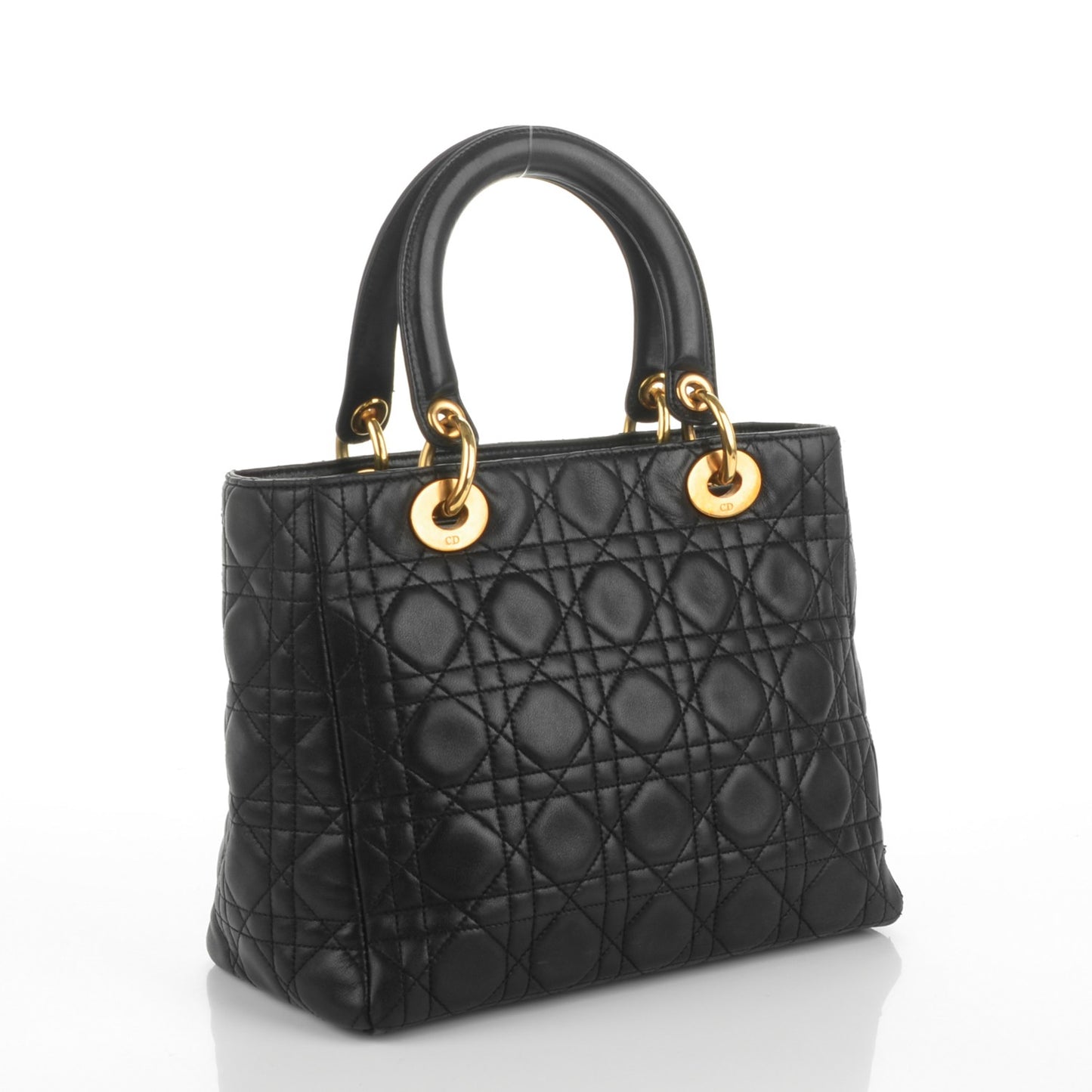 Lambskin Cannage Medium Lady Dior Black