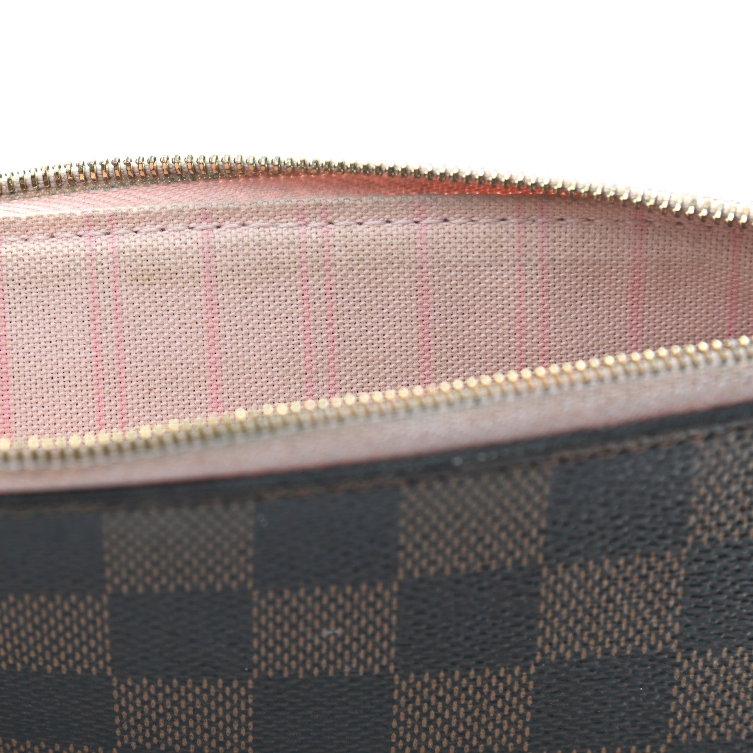 Louis Vuitton Damier Ebene Neverfull MM GM Pochette Rose Ballerine 9 of 12