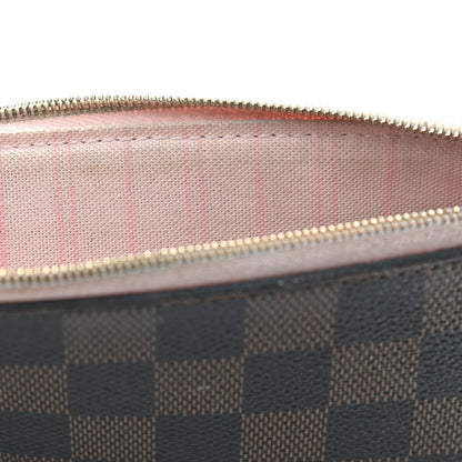 Louis Vuitton Damier Ebene Neverfull MM GM Pochette Rose Ballerine 9 of 12