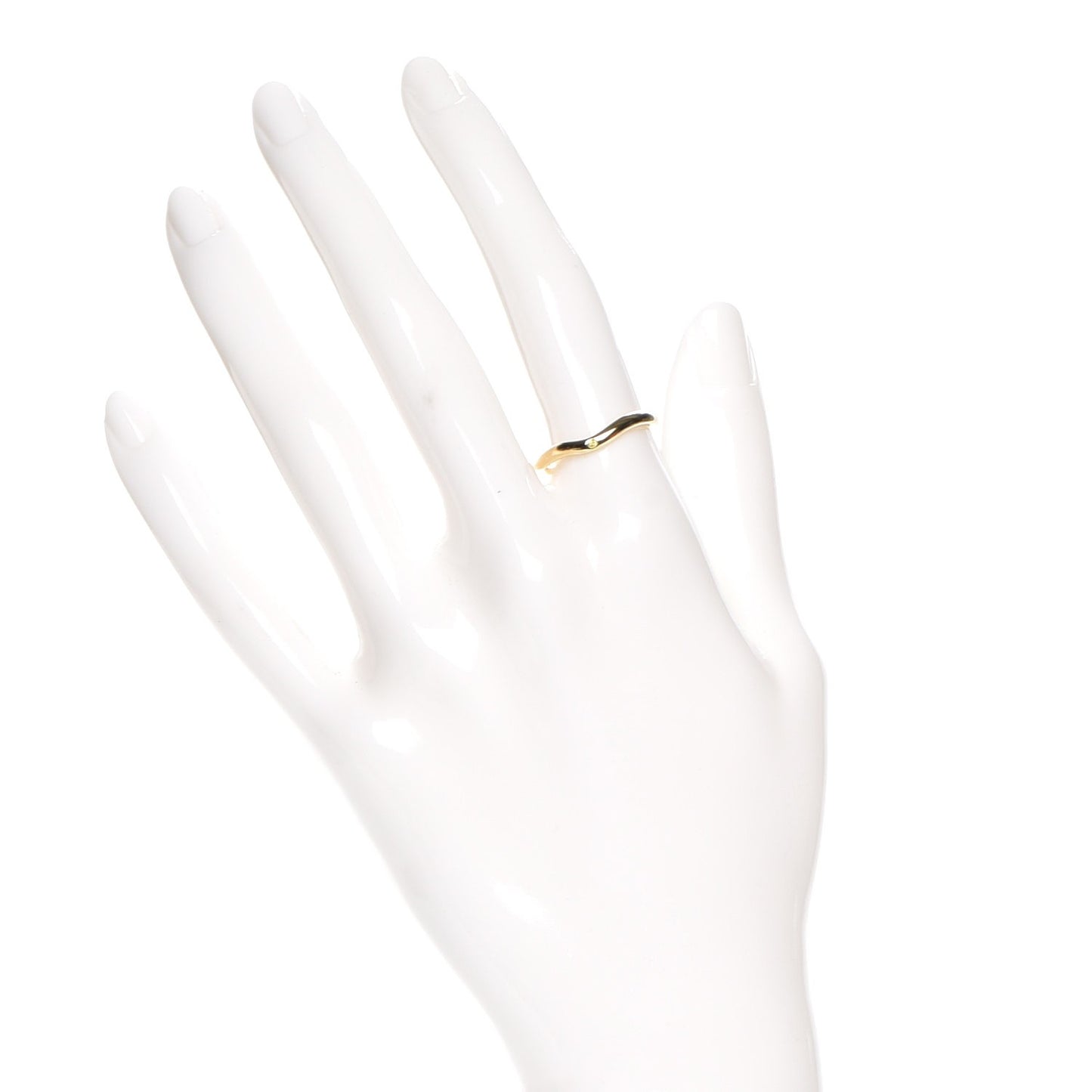 18K Yellow Gold Diamond Elsa Peretti Ring 6.5
