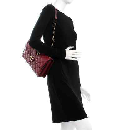 Chanel Calfskin Quilted Large Perfect Edge Flap Burgundy 2 of 9