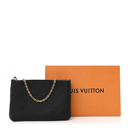 Louis Vuitton Empreinte Double Zip Pochette Black 11 of 11