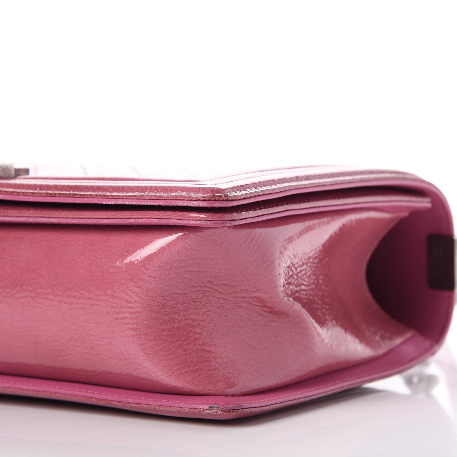 Chanel Distressed Patent Quilted New Medium Boy Flap Pink 20 of 20
