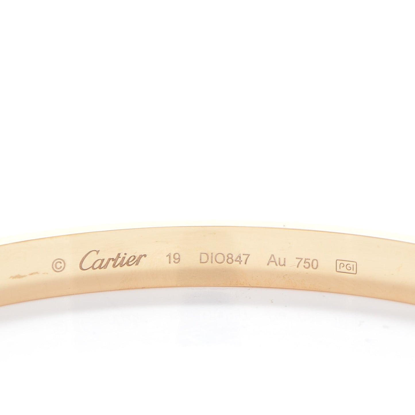 18K Yellow Gold LOVE Bracelet 19