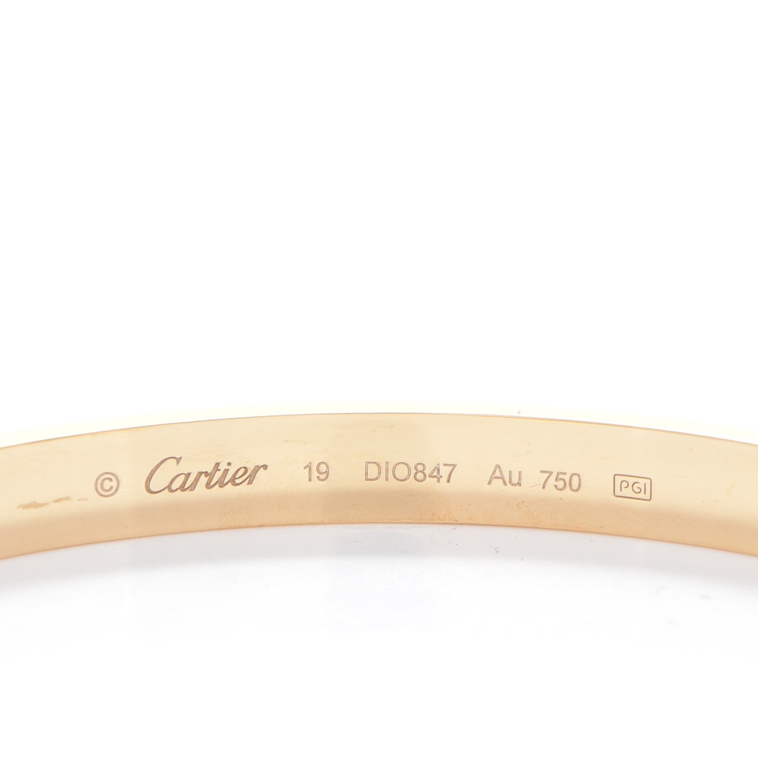 Cartier 18K Yellow Gold LOVE Bracelet 19 9 of 10