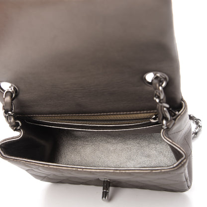 Chanel Metallic Calfskin Quilted Mini Square Flap Bronze 5 of 10