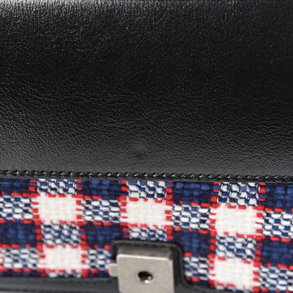 Gucci Vintage Tweed Check Small Dionysus Shoulder Bag White Hibiscus Red Marine 8 of 11
