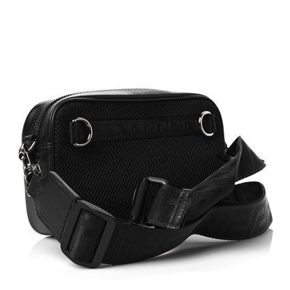 Versace Calfskin Messenger Bag Black 2 of 5