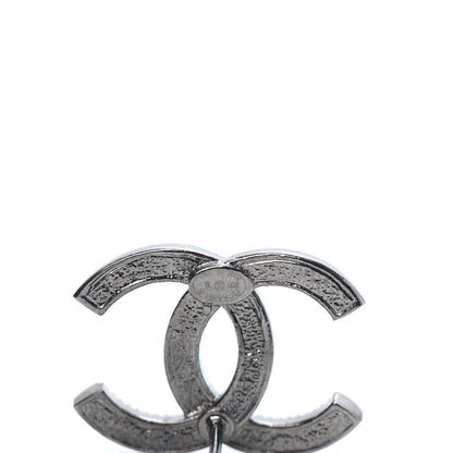 Chanel Ruthenium Crystal CC Earrings 4 of 4