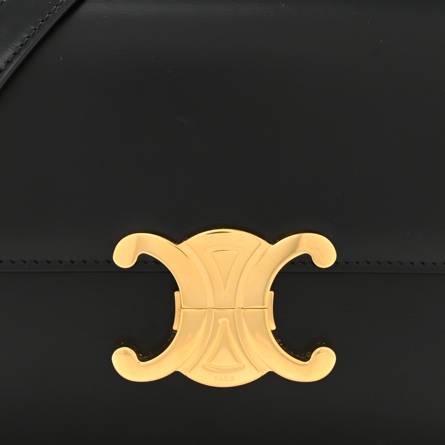 Celine Shiny Calfskin Teen Triomphe Black 8 of 11