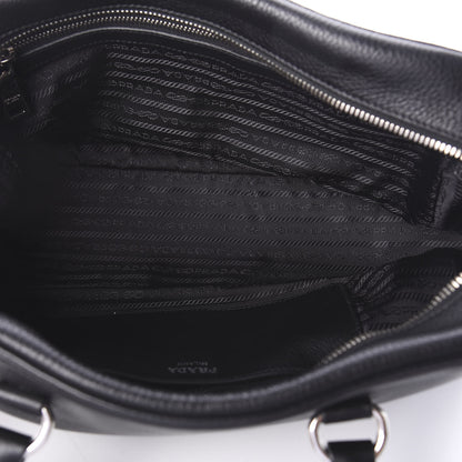 Prada Vitello Daino Satchel Black 8 of 11