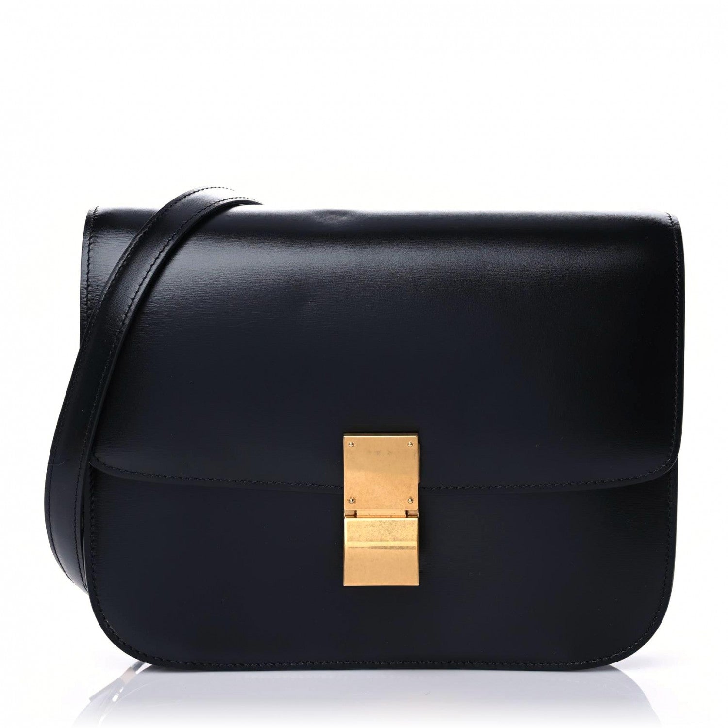 Celine Box Calfskin Medium Classic Box Flap Bag Black 1 of 15