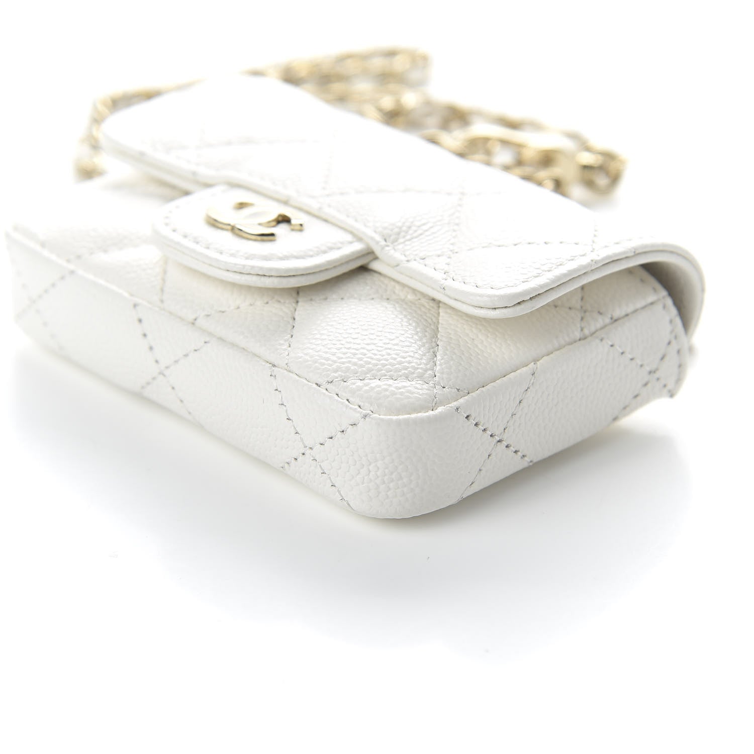 Chanel Caviar Quilted Belt Bag White 7 of 12