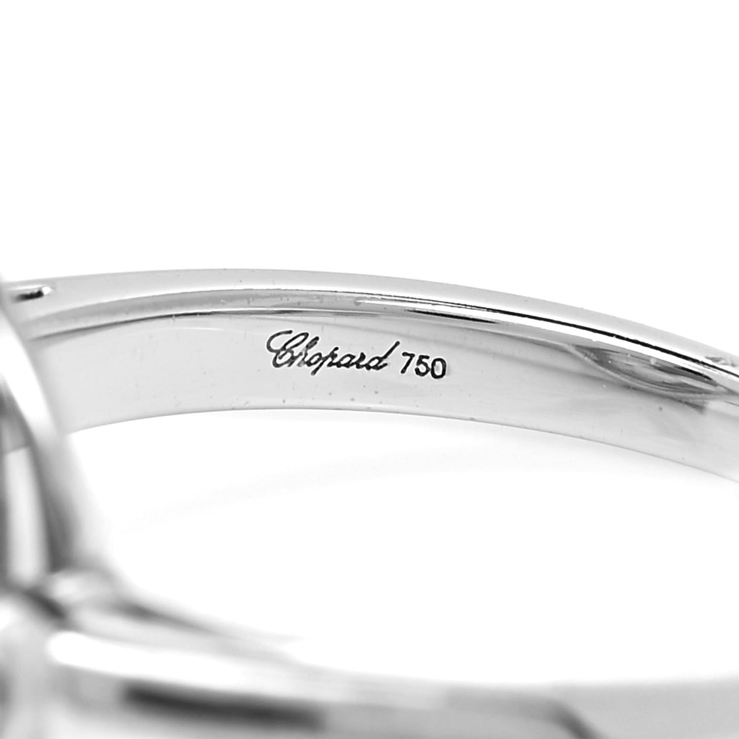 18K White Gold Happy Diamonds Circle Ring 50 5.25