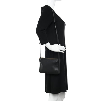 Celine Lambskin Small Trio Crossbody Bag Black 2 of 11