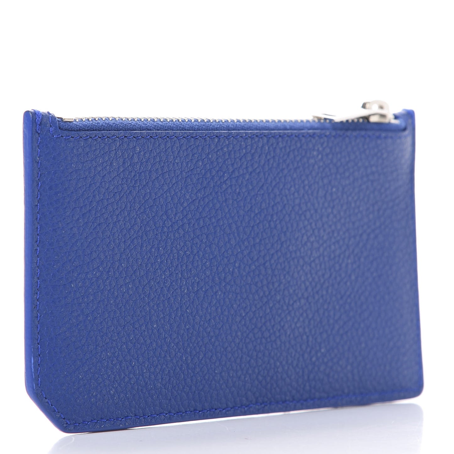 Grained Calfskin 5 Fragments Zip Pouch Card Holder Deep Marjorelle