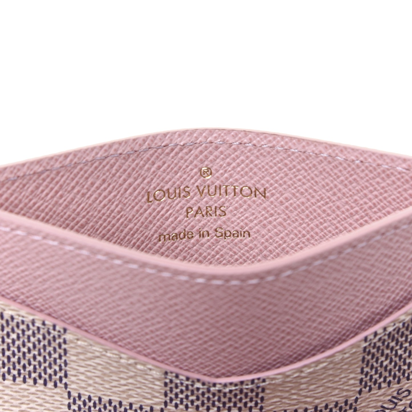 Damier Azur Daily Card Holder Rose Ballerine
