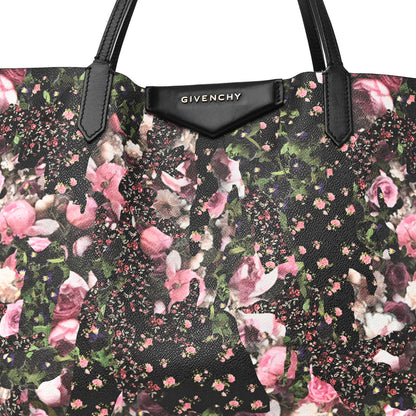 Givenchy Textured Coated Canvas Roses Camouflage Print Large Antigona Tote Black 8 of 13