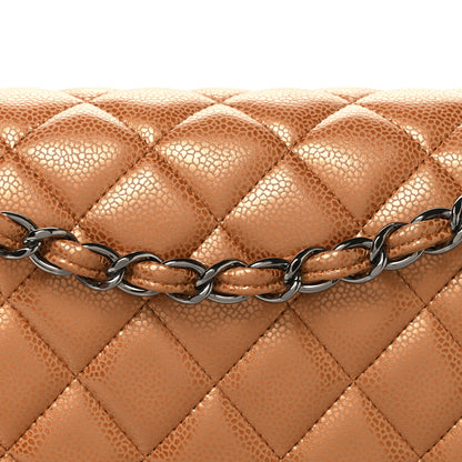 Chanel Metallic Caviar Quilted Jumbo Double Flap Copper 8 of 11