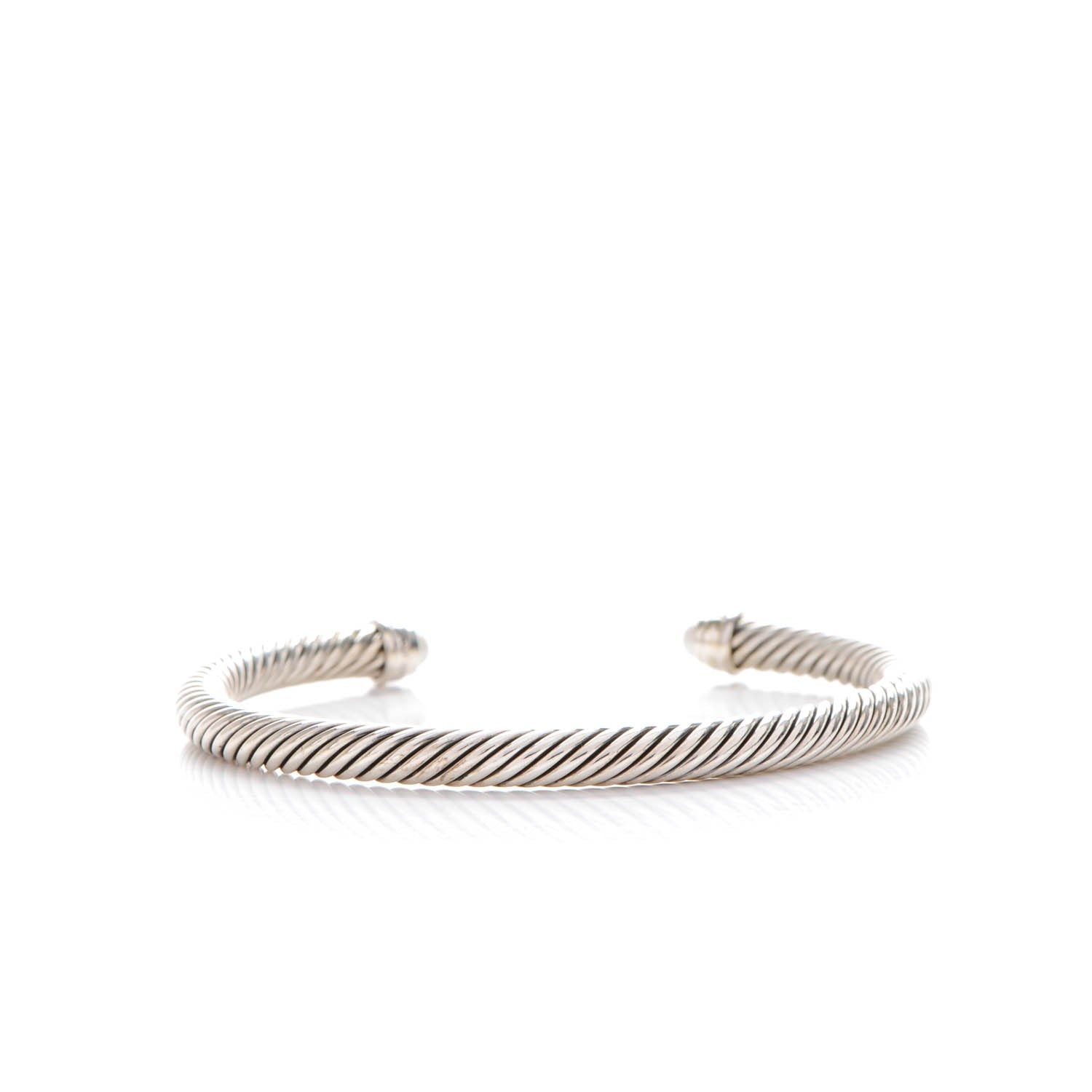 David Yurman Sterling Silver Diamond Pearl 5mm Cable Classics Bracelet 3 of 5