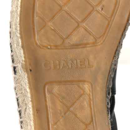 Chanel Lambskin CC Espadrilles 38 Black 6 of 10