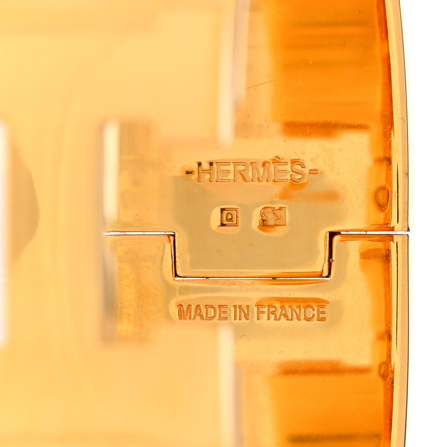 Enamel Wide Clic Clac H Bracelet GM Orange