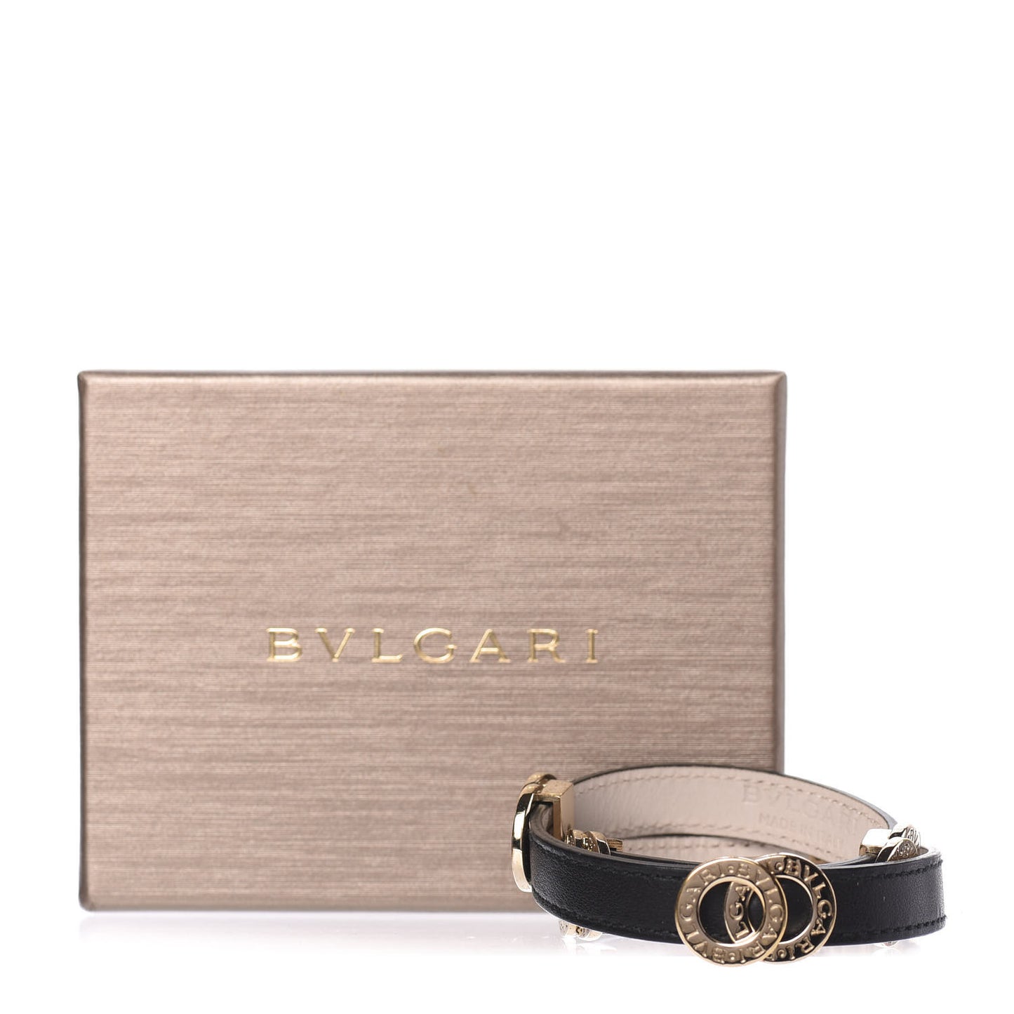 Calfskin Double Coiled Bracelet Black