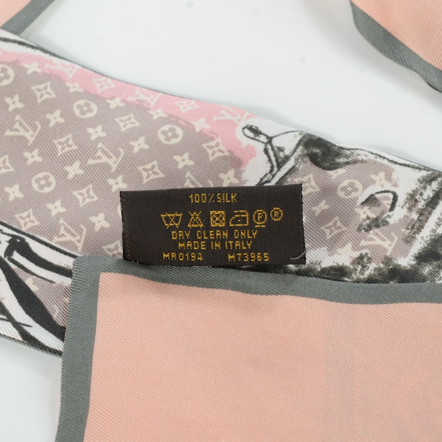 Silk Monogram Trunks Bandeau Rose Poudre